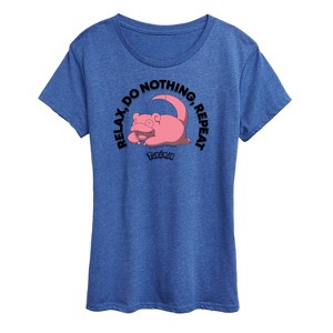 Women's - Pokémon - Relax, Do Nothing Short Sleeve Graphic T-Shirt - 1 of 4