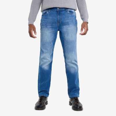 CULTURA Men's Pieced Pockets Slim Fit Denim Jeans