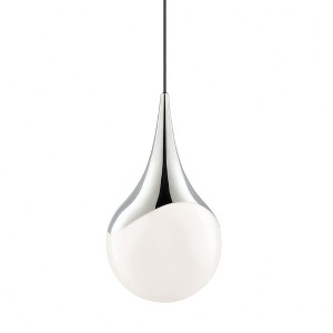 Mitzi Ariana 1 - Light Pendant in  Polished Nickel Opal Glossy Glass Shade  Shade - 1 of 1