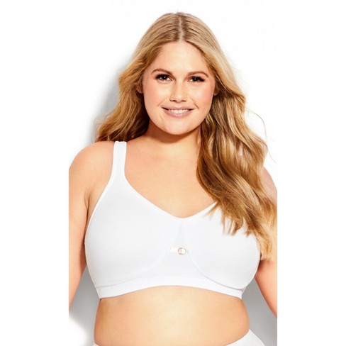 AVENUE BODY | Women's Plus Size Full Coverage Wire Free Bra - white - 42DD