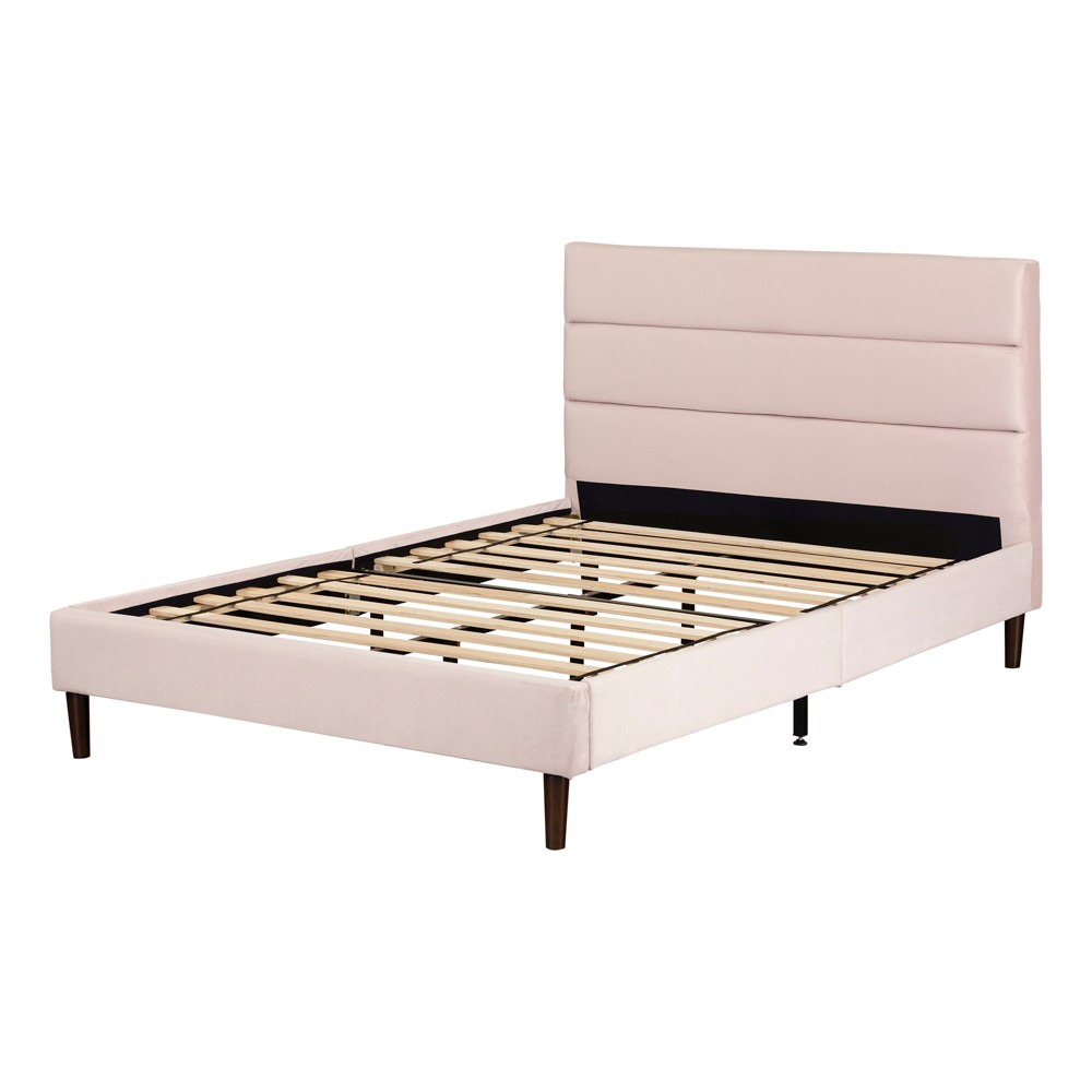 Photos - Bed Frame Full Maliza Upholstered Complete Platform Bed Pink - South Shore