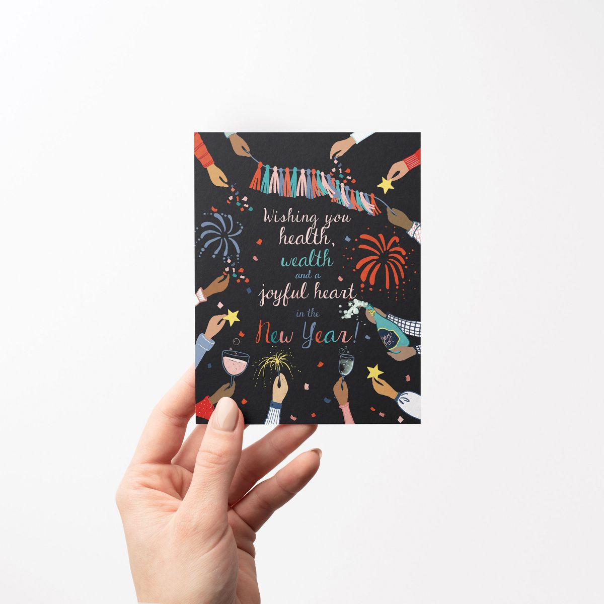 New Year Greeting Card Pack (3ct) "Happy New Year, Cheers to a Bright New Year, Stars Align" by Ramus & Co - thumbnail 3