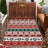 Christmas Washable Non Slip Area Rug Xmas Holiday Rug Soft Non Shedding Floor Covering Low Pile Thin Foldable Mat for Living Room Bedroom Kitchen - 2 of 4