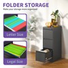SUGIFT 3 Drawer Metal Vertical File Cabinet with Lock Office Home Steel Vertical File Cabinet for A4 Legal/Letter Size - 3 of 4