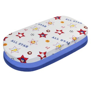 Everyday Kids 2-Pack Bassinet Sheets – 100% Cotton Percale, Jungle Sports & Blue, Fits Oval/Rectangle Pads, Compatible with Co-Sleepers & Loungers - 1 of 4