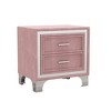 NicBex Velvet Nightstand with Silver Glitter Strip Decor 2 Drawers Bedside Table with Metal Legs for Bedroom, Living Room, Study - 2 of 4