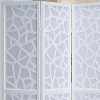 NicBex 4-Panel Room Divider for Home, Divider for Room Separation, Folding Fabric Privacy Screen with Geometric Patterns for Office, White - 2 of 4