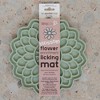 Dexypaws Enrichment Lick Mat: Sage Green Blooming Blossom - Grooved Silicone - 2 of 4