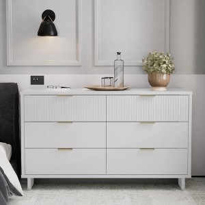 Granville Modern 6 Drawer Double Wide Dresser - Manhattan Comfort - 1 of 4