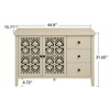 SKRAN Hollowed-out Cabinet with 2 Door 3 Drawers, American Furniture, Suitable for Bedroom, Living Room, Study - 3 of 4