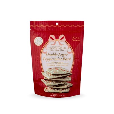 Beverly Hills Chocolatier - White & Milk Chocolate Peppermint Bark - Red Package