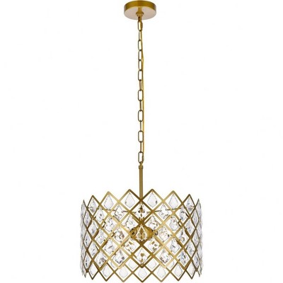 Elegant Lighting Lyla 3 - Light Pendant in  Brass