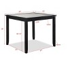 NicBex 42" Dining Table Set for 4 Counter Height Square Wooden Dining Table with 4 Upholstered Chairs - 2 of 4