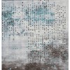 Teal Blue And Brown Geometric Washable Indoor Outdoor Area Rug - 4 of 4