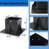 4-Piece Heavy-Duty Steel Post Base Kit for 4" x 4" Posts (Inner Dimensions 3.6"x3.6"), Outdoor Deck, Fence, Mailbox, and Pergola Support Brackets - 3 of 4