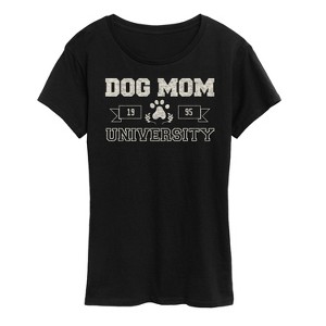 Women's - Instant Message - Dog Mom University Short Sleeve Graphic T-Shirt - 1 of 4