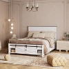 PAKASEPT Queen Farmhouse Bed Frame with Headboard, Sliding Barn Door and Storage, No Box Spring Needed - 4 of 4