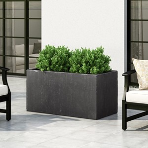 Maggift Planters Outdoor Large Square Planter, Garden Decor, Decorative Plant Pots for Living Room, Balcony, Black 39"*21.75"*21.75" - 1 of 4