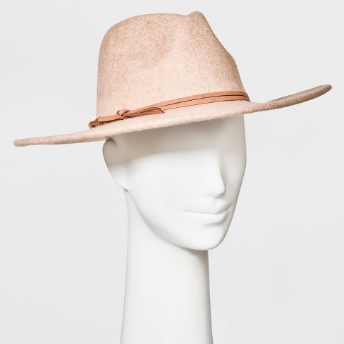 Brown Wide Brim Felt Hat for Women