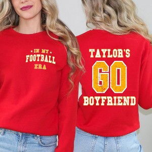 Simply Sage Market Women's Graphic Sweatshirt Taylor's Football Era Front and Back - 1 of 4