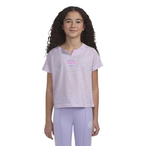 Converse® Girls' Boxy Short Sleeve Graphic T-Shirt - Violet - 1 of 4
