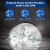 BILT HARD 18" Industrial Wall Mount Fan, 3-Speeds High Velocity Wall Fan with Sealed Motor, 4300 CFM Heavy Duty Metal Barn Fans - 2 of 4