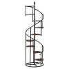 Spiral Bookshelf with Black Steel Frame and 8 Open Shelves for Office or Living Room-3irtyhousy - 3 of 4