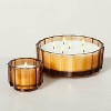Harvest Spice Fluted Amber Glass Candle - Hearth & Hand™ with Magnolia - image 4 of 4