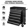 GustoWave 7 Drawers Rolling Tool Chest with Wheels, Portable Rolling Tool Box on Wheels, Tool Chest Organizer for Garage, Workshop, Black - 4 of 4