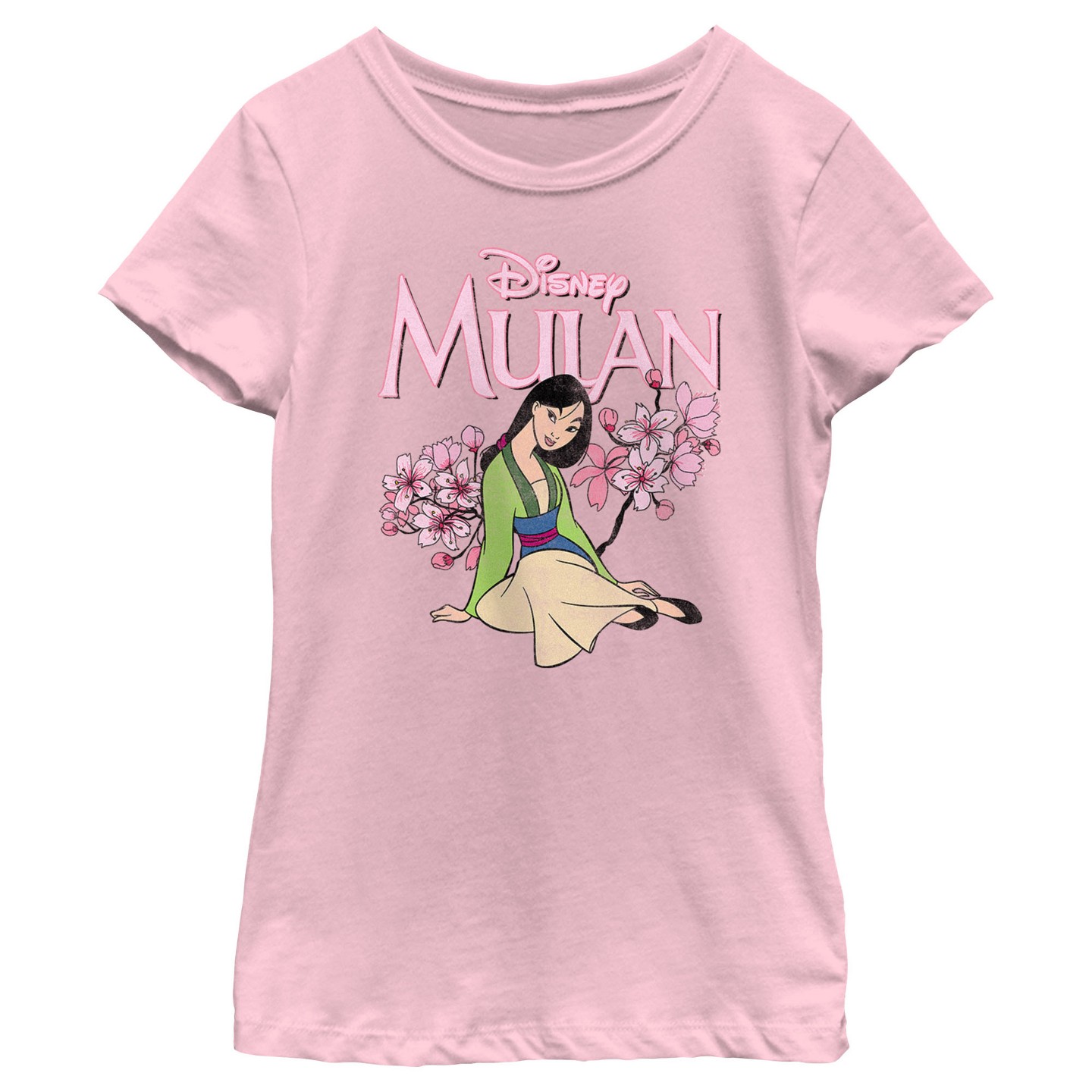 Футболка Mulan Cherry Blossom Princess T-Shirt - Light Pink для девочек, цвет: Светлый розовый — фото 1