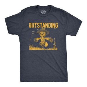 Mens Outstanding T Shirt Funny Silly Scarecrow Joke Tee For Guys - Crazy Dog Men's T Shirt - 1 of 4