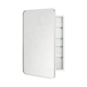 TEHOME Garnes Rectangular Recessed or Surface Mount Metal Medicine Cabinet with Mirror - 1 of 4