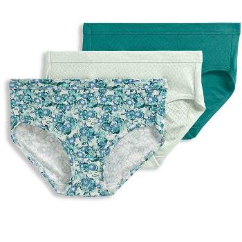 Jockey Women's Elance Bikini - 3 Pack 5 Midnight Iris/bouquet Bloom/frothy  Blue : Target