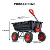 800 Lb Capacity Outdoor Wheelbarrow，Heavy Duty  Utility Dump Wagon Garden Wagon with 10 Inch Wheels,180° Rotating Handle for Yard - 2 of 4