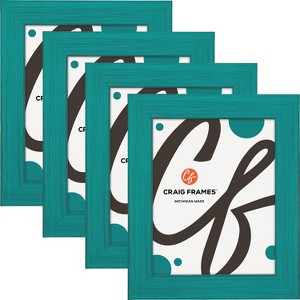 Craig Frames Jasper French Teal Weathered Single Image Picture Frame, Set of 4 - 1 of 4