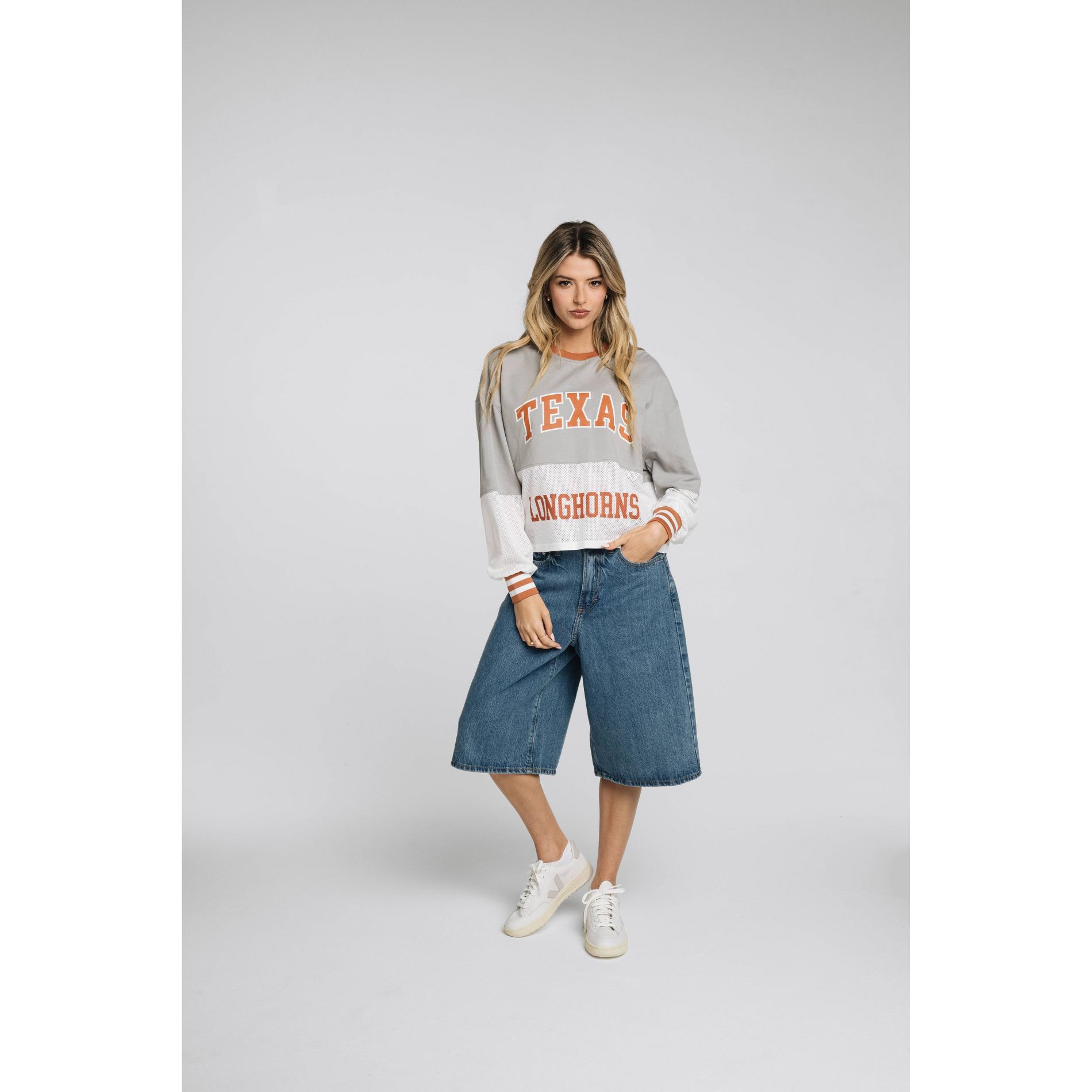 NCAA Texas Longhorns Women's Fashion Crew Neck Fleece Sweatshirt