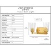 Urban Ambiance Luxury Traditional Bath Light 7.625''H x 13.875''W,  Satin Gold Finish,  Esperance Collection, UHP4146 - 3 of 4