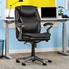 Serta AIR Health & Wellness Managers Chair Black Leather: Ergonomic Adjustable Swivel, Bonded Leather Executive Chair - 4 of 4