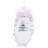 Hudson Baby Infant Girl Cotton Sleeveless Bodysuits, Girl Whale Types - 2 of 4