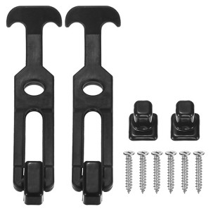 Unique Bargains Rubber Durable Flexible Shock Absorbing T-Handle Rubber Flexible Draw Latches 2 Pcs - 1 of 4