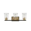 Savoy House Sidney 3 - Light Vanity in  Matte Black/Warm Brass - 4 of 4
