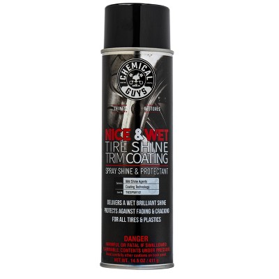 Chemical Guys Nice and Wet Tire Shine Protective Coating: Liquid Auto Tire Cleaner, Car Cleaning Supplies, Unscented