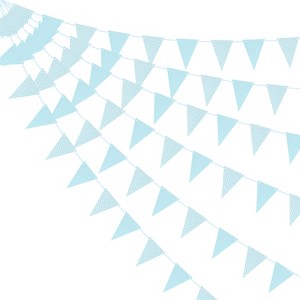Unique Bargains Reusable Triangle Bunting Flags for Wedding Party Decorations 5 Pcs - 1 of 4