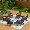 WestinTrends Ashore Modern HDPE Outdoor Patio Folding Adirondack Chair (12-Piece Set) - 2 of 4