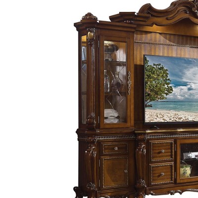Cherry Oak Regal Entertainment Center with Touch Light Functionality
