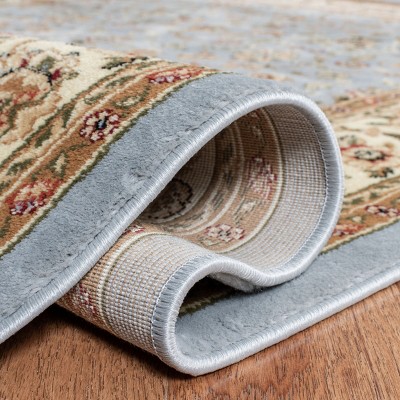Lyndhurst Light Blue and Ivory Synthetic 10' x 14' Rectangular Area Rug