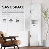 Sapphtopaz Modern Tall Bathroom Storage Cabinet with Barn Doors & Drawer Narrow Storage Cabinet with Open Shelf&Adjustable Shelves for Bathroom - 3 of 4