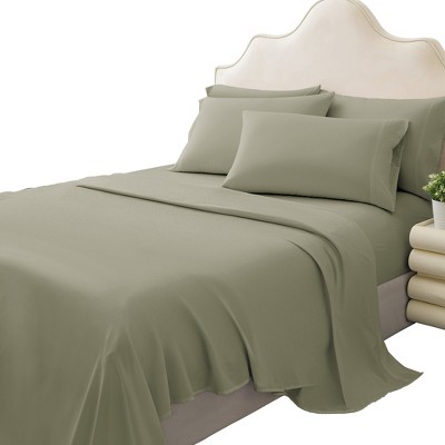 Collections Etc 6 Piece Sheet Set - Includes Fitted, Flat, And 4 ...