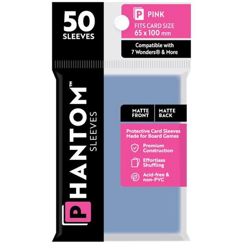 Phantom Sleeves: "Pink Size" (65mm x 100mm) - Matte/Matte (50) (Compatible with: 7 Wonders® and More) - image 1 of 1