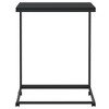 vidaXL Side Table with Wheels Black 21.7 in.x13.8 in.x27.6 in. Engineered Wood - 3 of 4